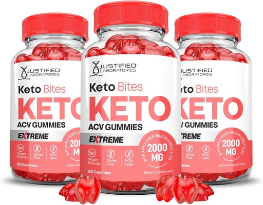 [BRSRO2YQCMCB6H3X] Justified Laboratories (3 Pack Keto Bits Keto ACV Gummies Extreme 2000MG Keto Bites Keto Gummies Apple Cider Vinegar Formulated with Pomegranate Beet Juice Powder B12 Vegan Non GMO 180 Gummys