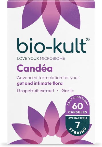 [BRSWIZQ2AEGGMHL6] Bio-Kult Candea - 60 Capsules - Probiotic for Intimate Flora, Probiotic for Women, Probiotic for Men, with Garlic and Grapefruit Extract