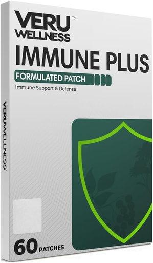 [BRSRO2YPCIBGE3L6] Veru Wellness Immune Plus Patch - Daily Immune - Overall Health, Zinc, Elderberry and Echinacea (60 Day)