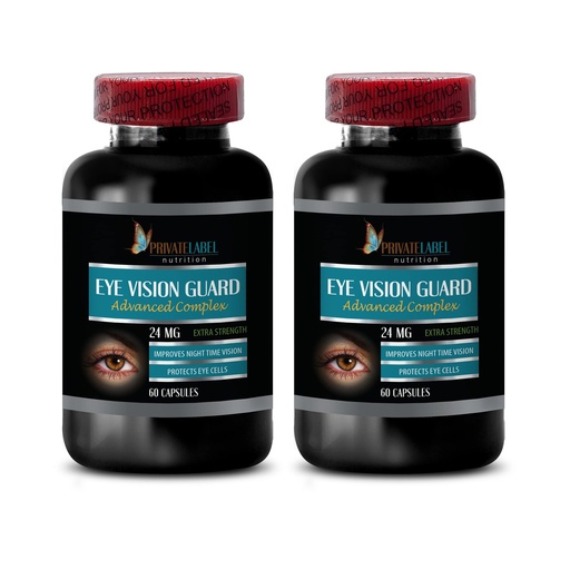 [BRSWGAQ7O4NROYDA] Eye Supplements Lutein - Eye Vision Guard 24 MG - Advanced Eye Complex - Lutein for Eyes, Vision Support Complex, Vitamin A, Grape Seed Extract, Vision Pills for Eyes Over 50, 2 Bottles 120 Capsules