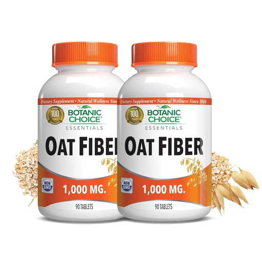 [BRSROHQ5OAMG2F3J] Botanic Choice Oat Fiber Supplement Digestive Support Regularity Pack of 2 | Dietary Formula for Women and Men; Gentle Daily Serving That Helps Maintain Gut Health, Wellness and Everyday Comfort