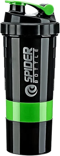 [BRSRAFIPA4BAYHTV] 5 In 1 Protein Shaker Bottle - Professional Series Shaker Bottle for Protein Shakes And Pre Workout Gym Bottle,With Powder Storage,Pill Tray,Mixing Ball,Shakes Cup (green)