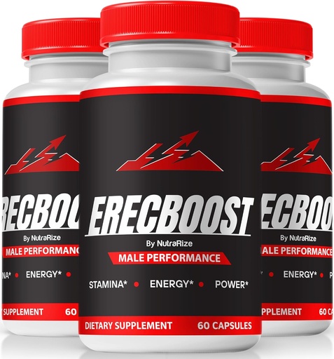 [BRSRAGA3OYCWMYI2] NutraRize (Pack of 3 ErecBoost Capsules, Official ErecBoost ME Advanced Formula for Energy & Well-Being, Pastillas Fenugreek Pills (180 Capsules)