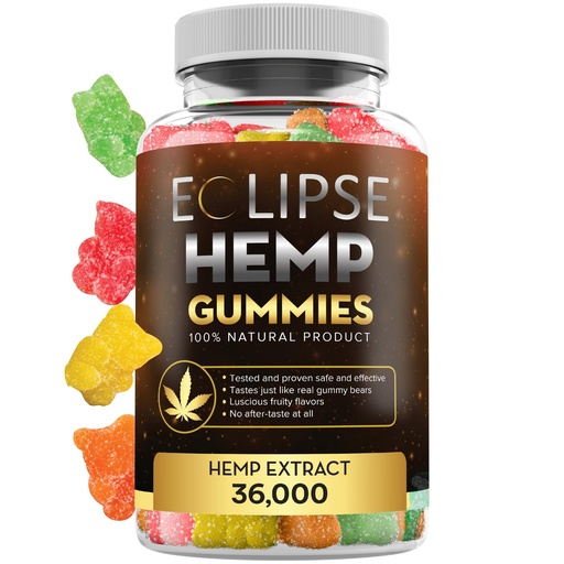 [BRSWGAQBBECR4CIY] Hemp Gummies - 36,000 MG (60 Count) - 600 MG Per Gummy Bear with Hemp Oil - Made in USA