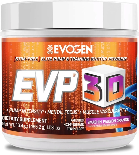 [BRSRMYD2OJ6BUYDB] Evogen EVP 3D - Stim Free Pre Treenout Powder for Men & Women 