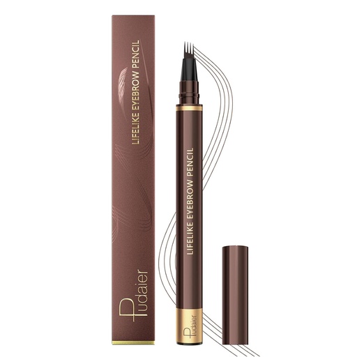 [BRSRAFIFO4CWMADK] Microblading Eyebrow Pen, Magic Eyebrow Pencil for Women with 4 Fork Tip, Waterproof Brow Makeup Pen, Natural-looking, Hair Like Strokes, Long Wearing