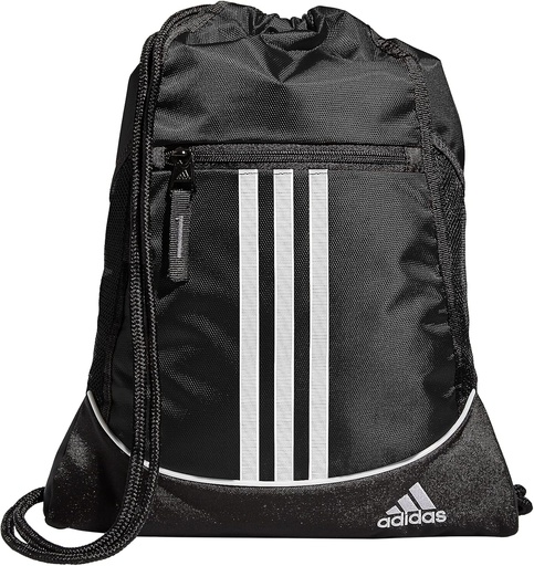 [BRSWIFI7O57A4HT4] adidas Alliance Sackpack – Drawstring Backpack Small Bag for Men and Women, Black, One Size