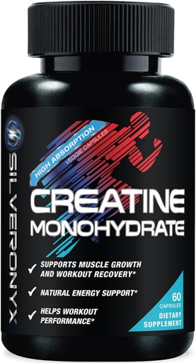 [BRSRAEIYAB7BA3LL] Creatina Cápsulas mono-hidratadas 3000mg - Creatina Micronizada Suplemento Nutricional - Crescimento muscular Lean, Desempenho de exercício, Energia e suporte de resistência - 750mg por cápsula de alta absorção - 60 Contagem
