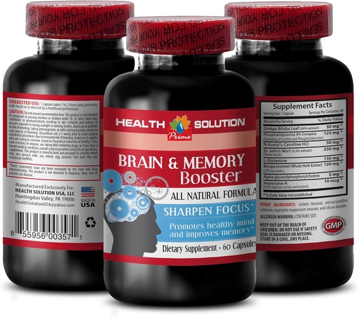[BRSWKFAKA4DAAHA7] Ginkgo biloba ekstrakt blad - BRAIN OG MEMORY BOOSTER - forbedre - hjerneminne kosttilskudd - ginkgo biloba ekstrakt, hjerne kosttilskudd for minne og fokus, fokus og energi supplement 1 flaske 60 Caps