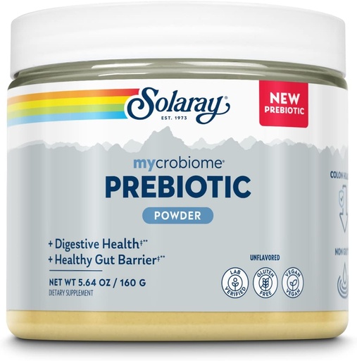 [BRSRMBA6OEJROFLA] SOLARAY Mycrobiome Prebiotic Powder, Prebiotics for Women and Men, Digestive Nutritional Supplements for Colon and Gut Health, Non-Gritty, Easy-to-Mix, Non-Bloating Formula, 20 Servings, 5.64 OZ
