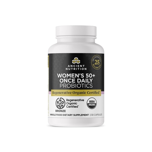 [BRSROZIBB4MGO3I6] Ancient Nutrition Regenerative Organic Certified Probiotics for Women 50+, Probiotics Women’s 50+ Once Daily, Healthy Digestion and Immune System Support, 25 Billion CFUs* Per Serving, 30 Count