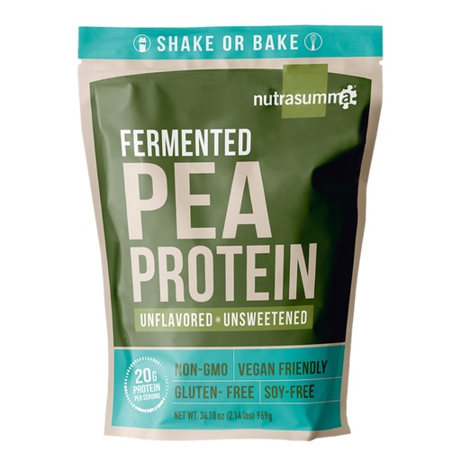 [BRSWKGQYCIHBUH34] Nutrasumma Pea Protein Powder, Unflavored and Unsweetened Sugar Free Vegan, 100% Plant Based, Non GMO, Gluten Free & Soy Free, 2.14 LB