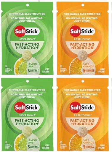[BRSWKZIGPMGBCGD2] SolSteck FASTCHEWS® Reseable, Variety 4 Pack Tart Orange & Zesty Lemon-Lime