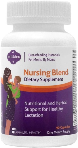 [BRSWIYIFOV7QCC3A] Milkies Nursing Blend, Postnatal Vitamin With Fenugreek to Increase Breast Milk Supply, Lactation Supplement to Boost and Support Mothers' Breastfeeding, Liquid Production Enhancer (1 Month Supply)