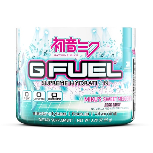 [BRSRAFTYBZYA4G37] G Fuel Sweet Melodies Supreme Hydration, Electrolyte Powder Mix for Energy & Focus, Sugar and Caffeine Free Supplement with Essential Vitamins & Minerals, Rock Candy Flavor, 3.28 oz - 30 Servings