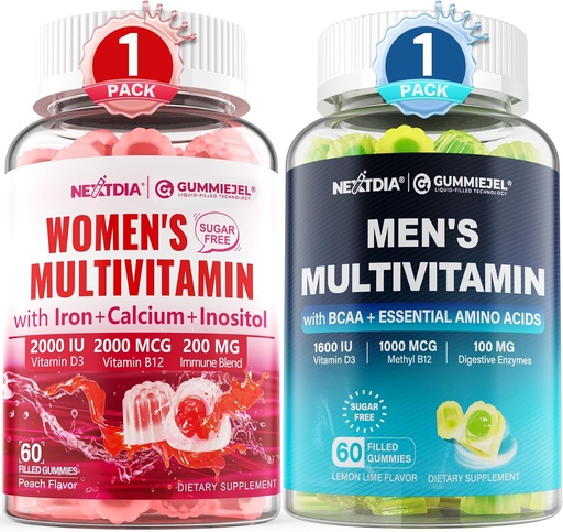 [BRSRAADRABYBYE3F] Mens Multivitamin Gummies 60 Count + Womens Multivitamin Gummies 60 Count