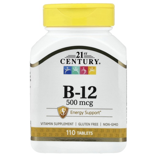 [BRSWIHAZDMOBWEDA] 21st Century Vitamin B-12, 500 mcg, 110 Tablets