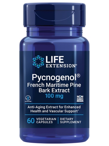 [BRSWIEDZDIAG23T4] Life Extension Pycnogenol – French Maritime Pine Bark Extract – Scientifically Studied Healthy Aging & Vascular Health Supplement – Non-GMO, Gluten-Free, Vegetarian – 60 Capsules