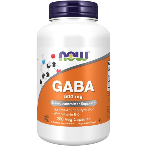 [BRSWIYYNAF7RQCL6] NOW GABA 500 mg,200 Veg Capsules