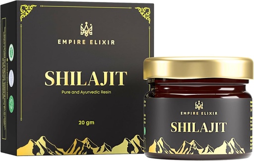 [BRSRAY33BEHBOALG] Shilajit Resin Pure Himalayan 20g Jar - by Empire Elixir High Potency Gold Grade for Men & Women | Natural Mineral Supplement | Energy Boost & Immune Support, 75% Fulvic Acid