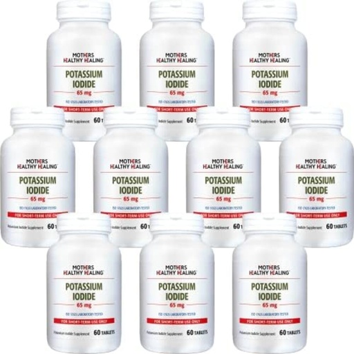 [BRSRMA3QBAGWA3Q6] Potassium Iodide 65 mg KI Supplement | 600 Potassium Iodide Tablets | (Short Term Use Only) Potassium Tablets for Thyroid Support | Iodine - YODO Naciente