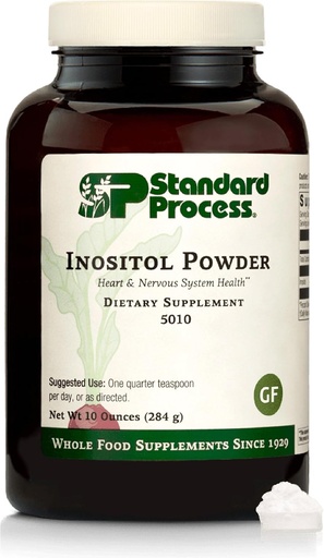 [BRSWIZYQOINRKH3E] Standard Process Inositol Powder - Daily Heart Supplement for Cardiovascular & Nervous System Support - Gluten-Free, Non-Dairy & Non-Soy - 10 Ounces (405 Servings)