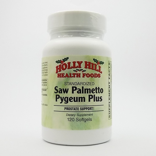 [BRSWGZTRBAHQ2CL7] Holly Hill Health Foods, Standardized Saw Palmetto Pygeum Plus, 120 Softgels