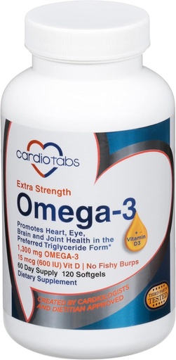 [BRSWKHQQAJ4BM235] Omega-3 여분 힘 + 비타민 D3의 Triglyceride 모양, 600 IU 비타민 D3와 더불어 1300 mg Omega-3, 600 DHA/600 EPA,