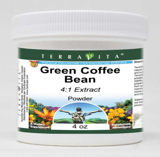 [BRSWG2QHBMMGEH3L] Green Coffee Bean 4:1 Extract Powder (4 oz, ZIN: 521709)