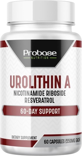 [BRSROHQPBV6AM3TA] Probase Nutrition Urolithin A - [60 일 공급] - 추가 NR 및 Resveratrol - NMN, NAD, CoQ10, 건강한 노화를 위한 PQQQ에 대안