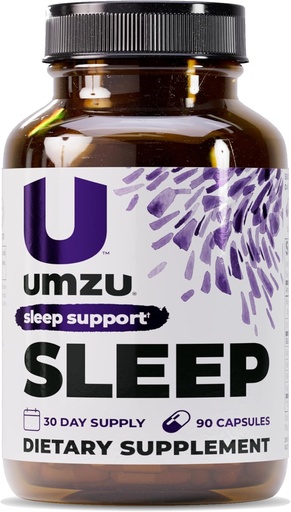 [BRSRAFTRCMGRMFDV] UMZU Magnesium Sleep Support Supplements with GABA and L-Theanine, Complete Body Relaxation and Mood Support, Non-Melatonin Formula - 180 Capsules