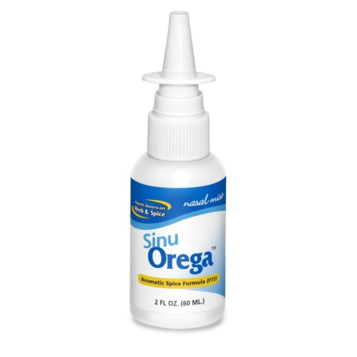 [BRSWIY3YA4ORQ3QV] NORTH AMERICAN HERB & SPICE SinuOrega - 2 fl. oz. - All-Natural Nasal Spray - Oregano Oil & Sage to Support Healthy Sinus Response - Non-GMO, Alcohol Free, No Chemical or Synthetic Additives