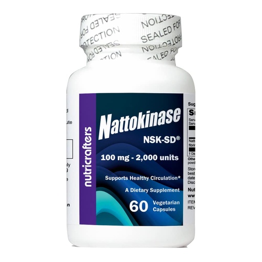 [BRSWGAYPCENAO2D5] Nattokinase NSK-SD 2,000 Units 60 Capsules - The Cardiovascular Superfood of Japan - Made in The USA with Japanese NSK-SD Nattokinase. The Original and Most Researched Nattokinase.