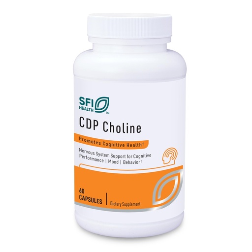 [BRSWIEAEO56Q423A] Klaire Labs SFI Health CDP Choline 250mg - Soy-Free Choline Supplements - Cognizin Citicoline to Help Support Memory, Focus & Attention - Bioavailable Active Form, Hypoallergenic (60 Capsules)