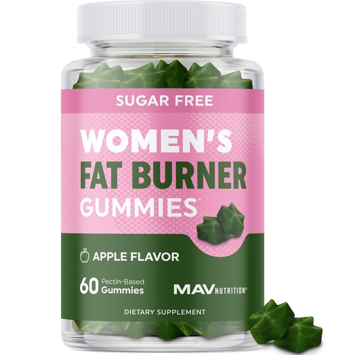 [BRSRAAQDA4IQO2A6] Women’s Fat Burner Gummies for Weight Loss | Green Tea, Green Coffee Bean, Garcinia Cambogia & Ketones | Fat Burners for Women Weight Loss Gummies | Green Tea Fat Burner Supplements | 60 Count