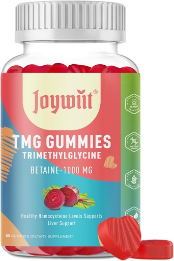 [BRSRA2YDAABQIC3V] Tmg Trimethylglycine Gummies Supplements 1000mg Betaine Anhydrous Tmg Gummies, Homocysteine Levels, Energy, Methylation & Immune Support, Liver Health, Gluten Free, 60 Ct