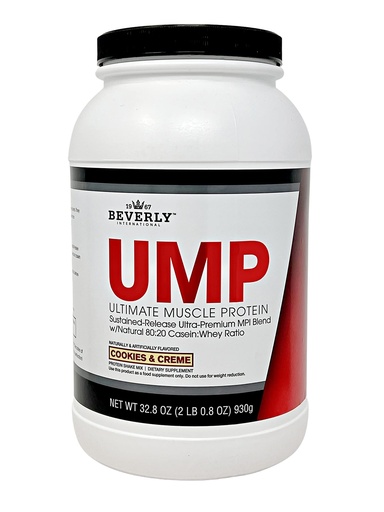 [BRSWIY32BQMG2YLI] Beverly International UMP Protein Powder, Cookies & Cream. Unique Whey-Casein Ratio Builds Lean Muscle. Easy to Digest. No Bloat. (32.8 oz) 2lb .8 oz