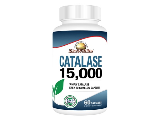 [BRSWYAQNCR6B6EIY] Rise-N-Shine Catalase Supplement 15,000 -Powerful Antioxidant Enzyme for Hair Health, Strong Hair Support and More - 60 Count (60-Day Supply)