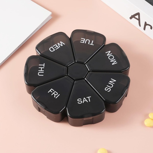 [BRSRA2Y2C4PAYAAZ] Organitzador de Pilal de viatges, de 40 dies, cas de medicina pataminada, portable d'investigació per a Meds, Madal, Petroli de peix, DHA, Turmeric, suplementari, Capsule, 7 Comparament Daily Pill Dispenser