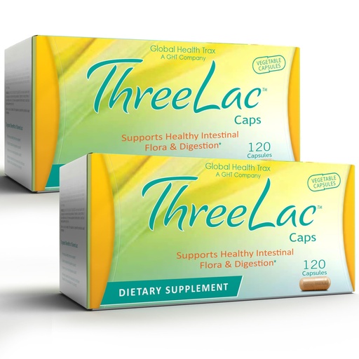 [BRSWIEIFBMEAGA36] GHT - ThreeLac Probiotic Capsules, 240 Ct - Comprehensive Digestive Support for Men, Women, and Children - Immune System and Gut Balance, Non-GMO