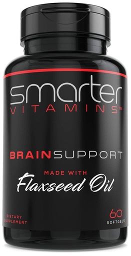 [BRSWGHYPCIIA23LF] Smarter Brain Support Nootropic Supplement, Made with Alpha-GPC, L-Tyrosine & Acetyl L-Carnitine ALCAR, Flaxseed Oil, ALA DHA, 60 Softgel Energy Pills