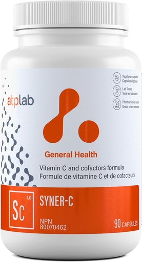 [BRSWGFQYPMCREGTP] ATP LAB TENIDO Siner-C 90 caps TENIDO Syner-C, La fórmula de vitamina C de ultrapotencia combinada con quercetina para la inmunidad óptima.