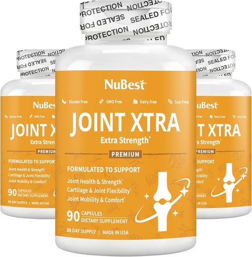 [BRSRMZ3RCQIWCF3P] Joint Xtra Advanced Support Supplement - Joint Strength Formula with Glucosamine, Chondroitin, Turmeric, MSM & Boswellia for Joint & Cartilage Health, Flexibility, Mobility & Comfort (Pack of 3)