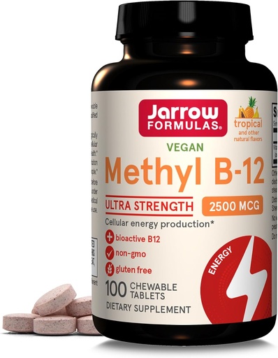 [BRSWIBAMPIFW2EDE] Jarrow Formulas Ultra Strength Methyl B-12, 셀룰러 에너지 생산을위한 규정식 보충교재, 100 열렬한 킬레이트 정제, 최대 100 일 공급