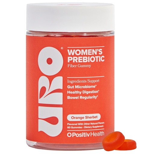 [BRSRAA37PN4AKCD3] O Positiv URO Fiber Gummies for Adults, 60 Count (Pack of 1) - Prebiotic Chicory Root Inulin Fiber Supplement - Daily Gummy Fiber for Digestive Gut Health - Non-GMO, Vegan & Cruelty-Free