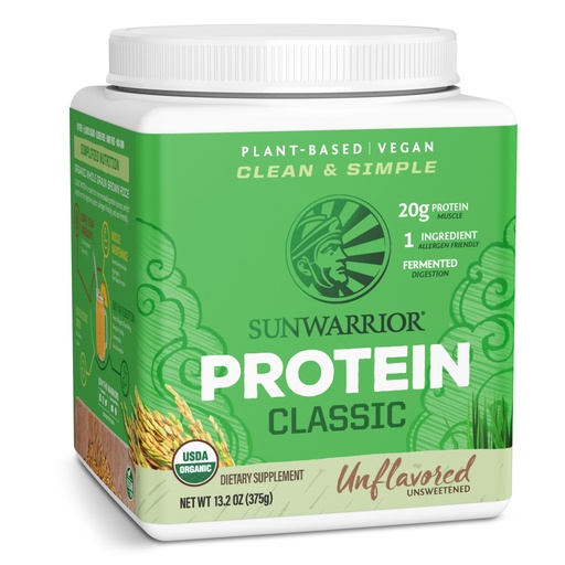 [BRSWGFD5OQCWAC3H] Sunwarrior Brown Rice Protein Powder with Bcaa & Amino Acids Raw Rice Protein Shake Gluten Free Low Carb Dairy Free | Plant Based Classic Sprouted Brown Rice Protein Powder Natural 750g
