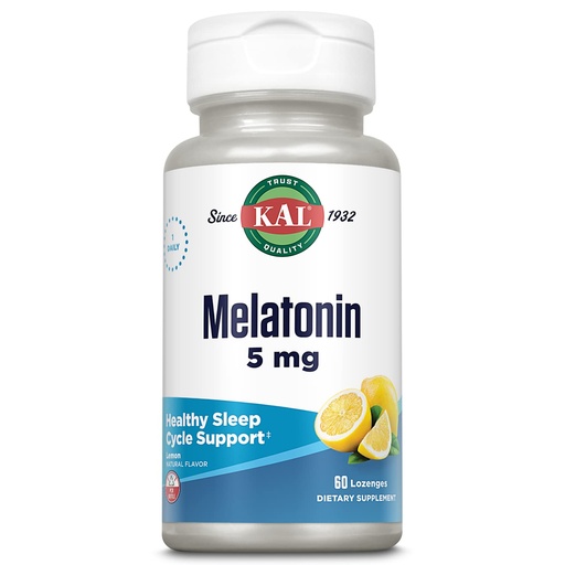 [BRSWIYT3OMAQGAL4] KAL Melatonin 5 mg Supplement for Adults - Sleep Aid & Rest Support, Fast Release Lozenges, Melatonin 5mg & Vitamin B6 10mg for Men & Women, Promotes Calm, Vegetarian - 60 Count