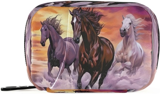 [BRSW2CY5DF7GGA3O] STAYTOP pill cases Back Weekly 7 Day, Szkoła podróży Pill Organizer Pill Butelki z 8 małych pudełek na tabletki / Witamina / Olej rybny / Suplementy - Running Horse