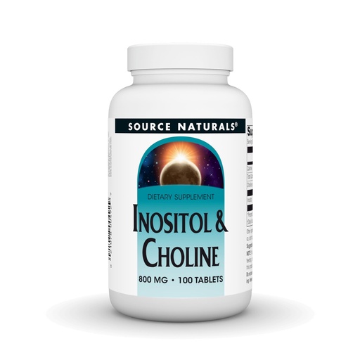 [BRSWIYQAO4FGAFT6] Source Naturals Inositol & Choline, Supports Healthy Nerve Function* - 800 mg -100 Vegetarian Tablets