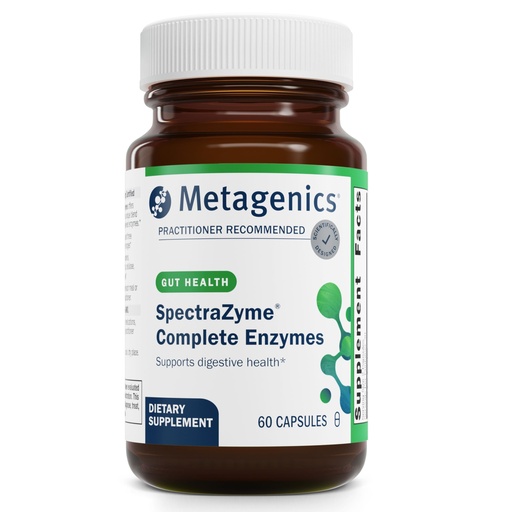 [BRSWKGIOC5YAKHYZ] Metagenics SpectraZyme Enzyme Complex - Plant-Based Digestive Enzymes for Protein, Fat & Carbohydrate Breakdown - Supports Indigestion, Bloating & Colon Health* - Gluten-Free, Vegan - 60 Capsules